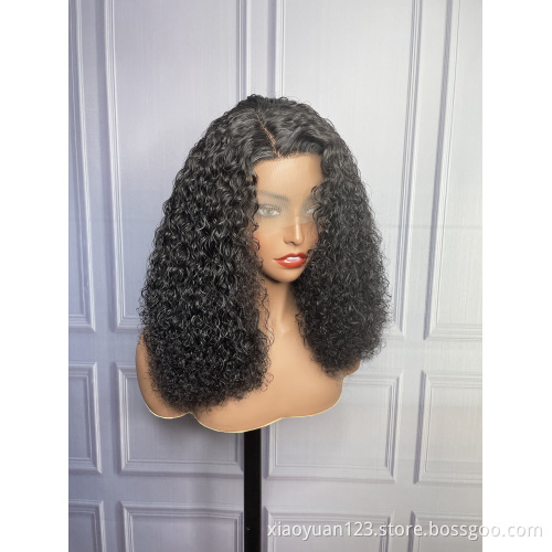 Mauqueen  Vendor Wholesale Brazilian Natural Curly 100% Virgin Cuticle Aligned Lace Front Human Hair Wigs  For Black  Women